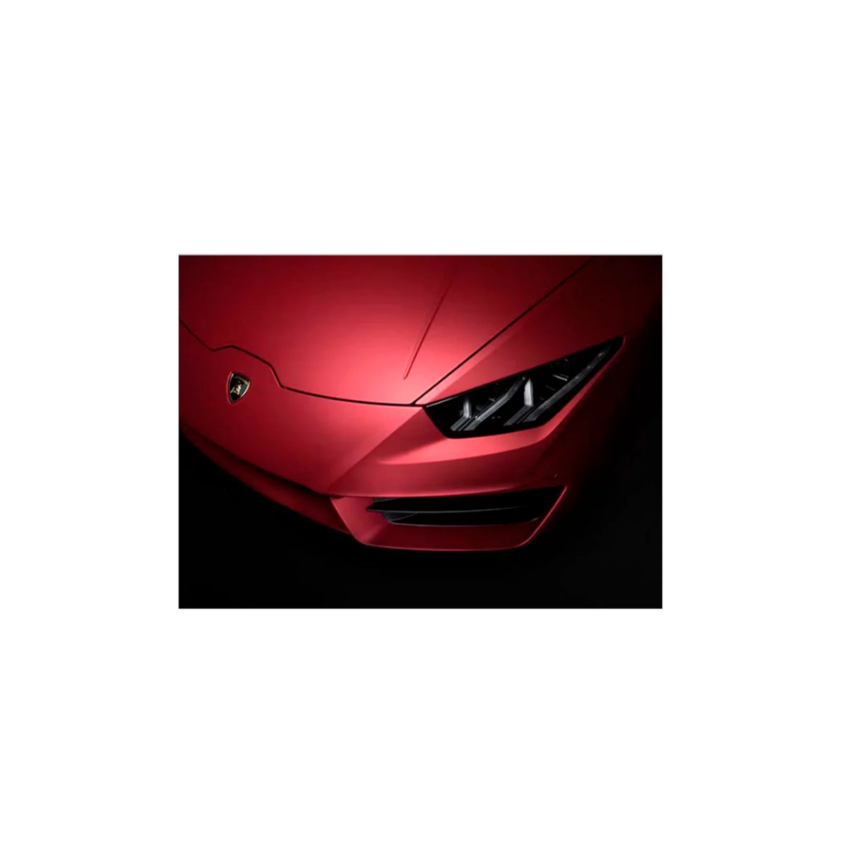 Canvas Wall Art Print front headlight Red Lamborghini