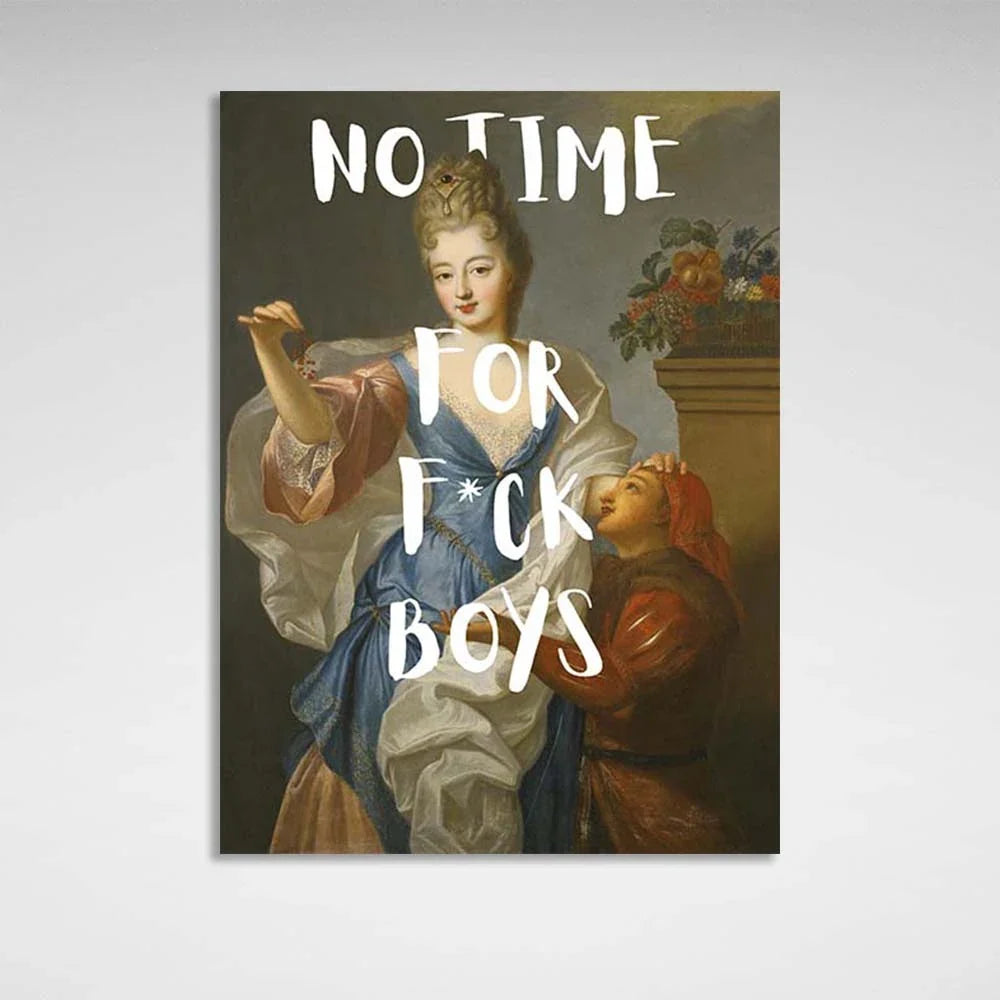 Canvas Wall Art Print Madame de Pompadour. No time for  boys