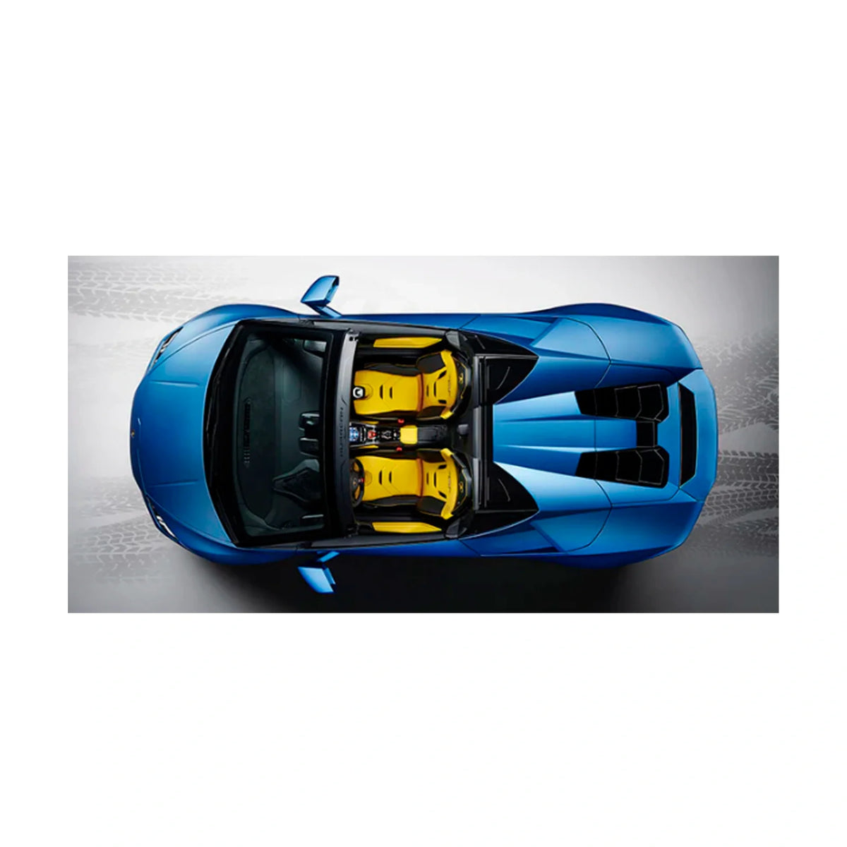 Car blue with yellow Lamborghini  Canvas Wall Art Print
