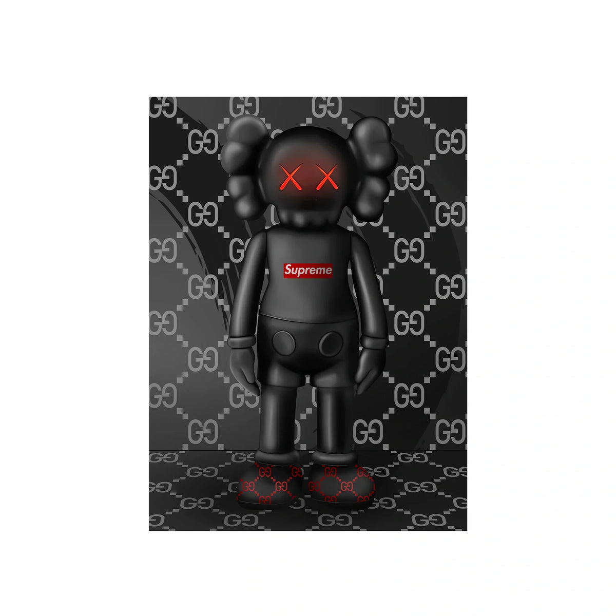 Doll KAWS Suprim Gucci CANVAS Wall Art Print