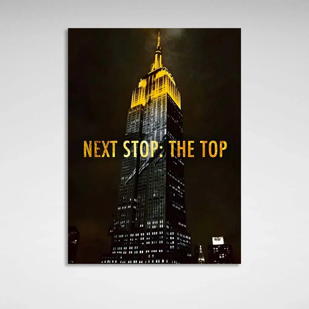 Empire State Building Motivational Canvas Wall Art Print