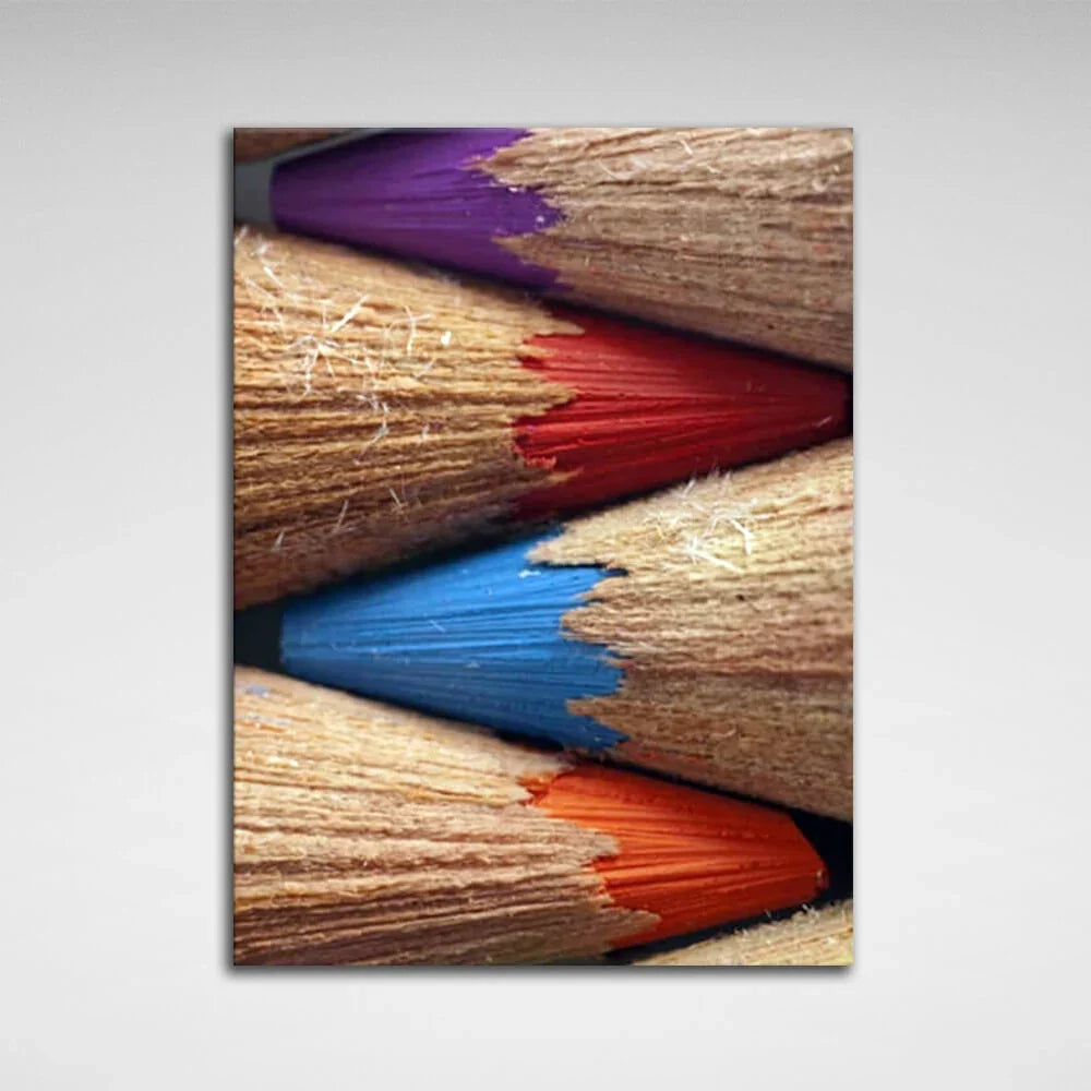 For home Pencil Canvas Wall Art Print