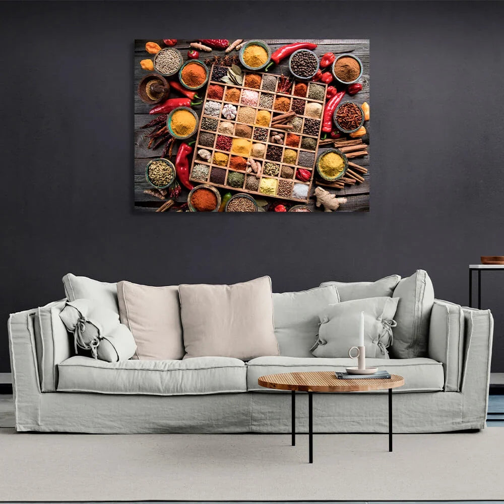 For the kitchen Spice and savory box Canvas Wall Art Print For Kitchen