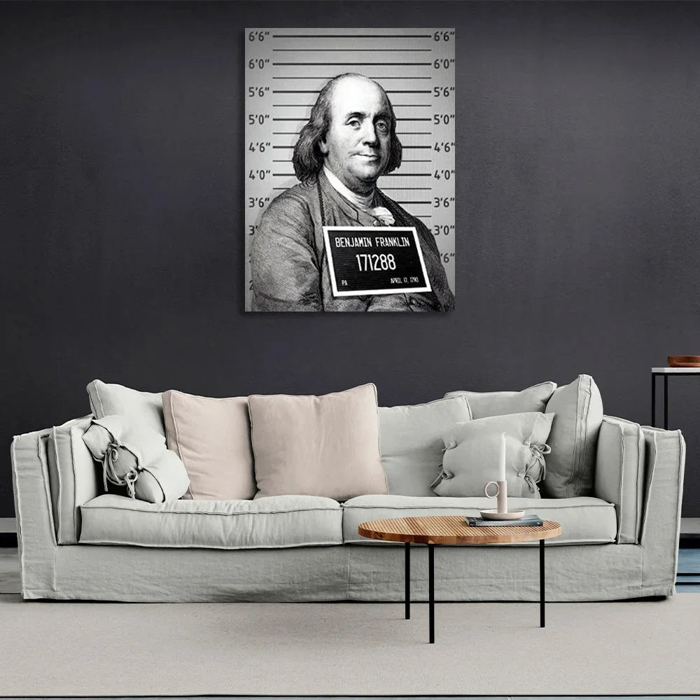 Franklin's a prisoner Inspirational Canvas Wall Art Print