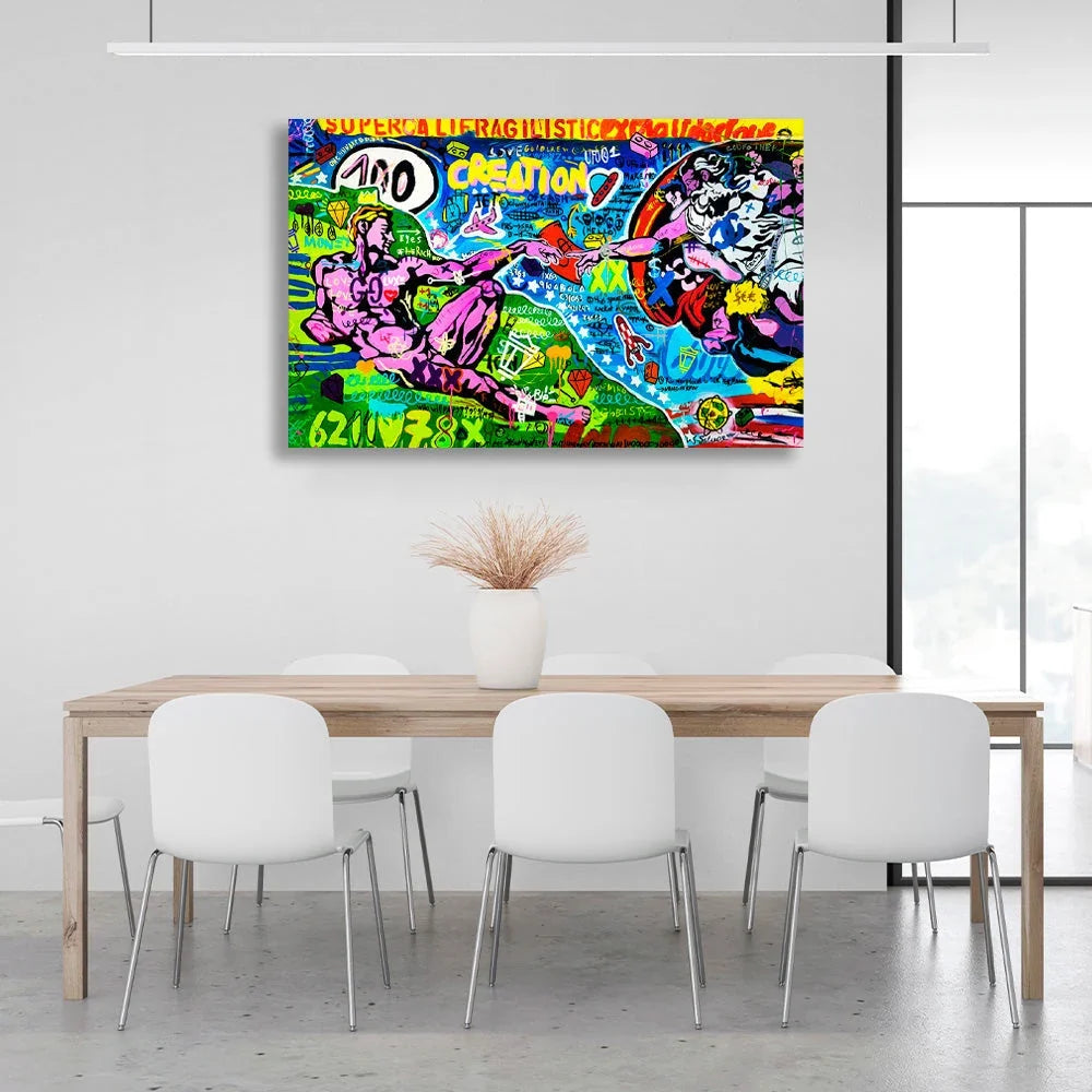 Graffiti Adam Canvas Wall Art Print