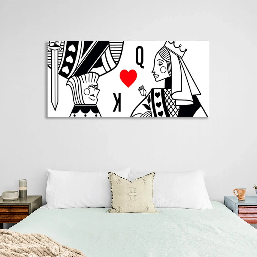 King and queen cards Canvas Wall Art Print