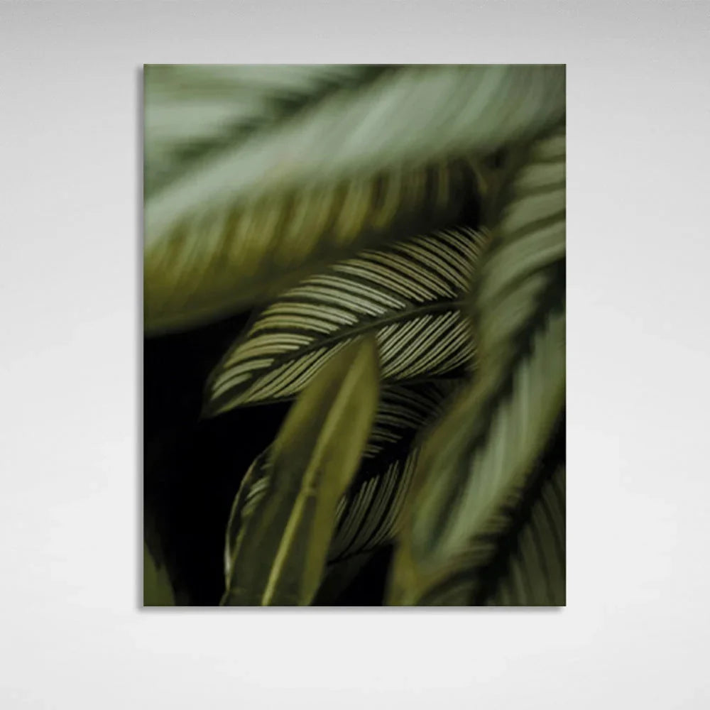 Leaves in close-up Canvas Wall Art Print