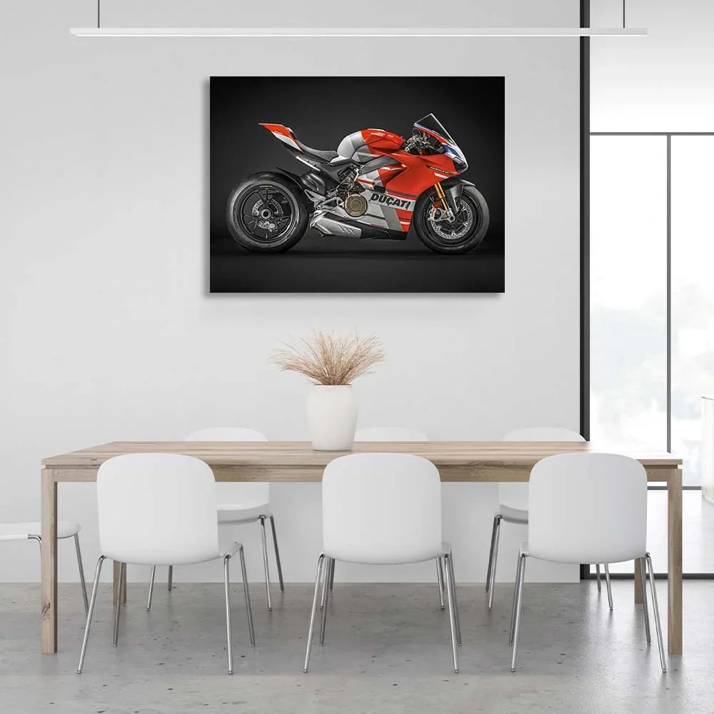 Motorcycle Ducati Panigale V4  Canvas Wall Art Print