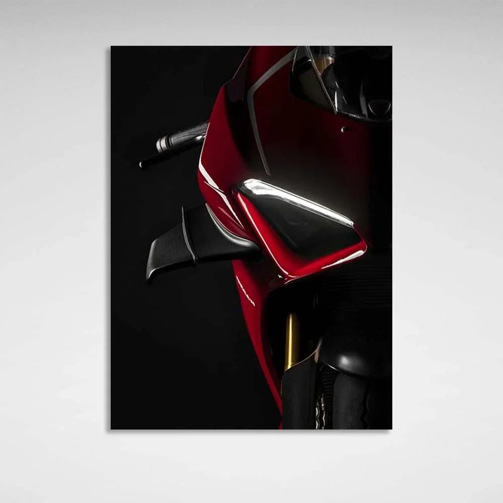 Motorcycle Ducati Panigale V4 red  Canvas Wall Art Print