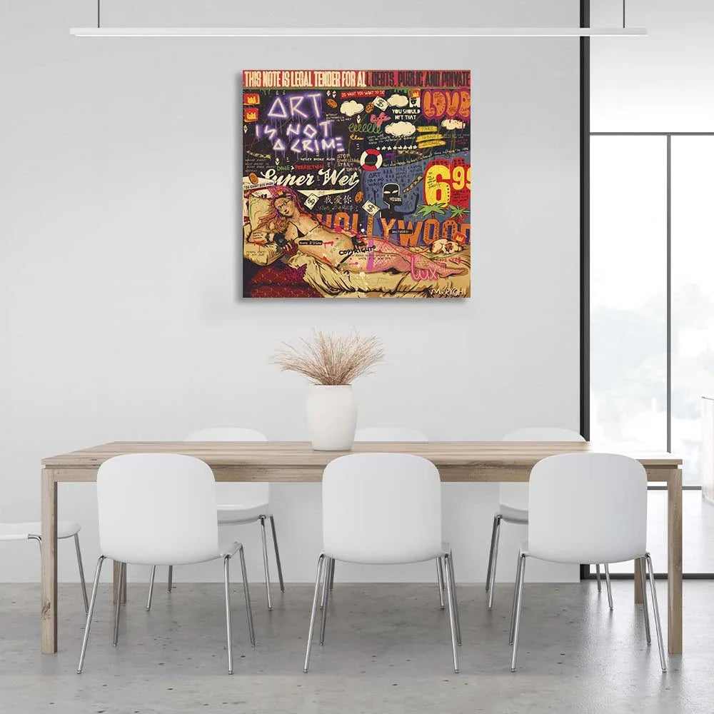 Pop Art Venus and Titian Print on canvas