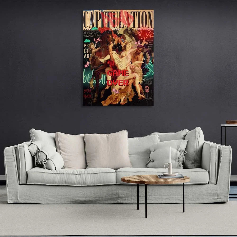 Pop Art The Abduction of the Daughters Canvas Wall Art Print