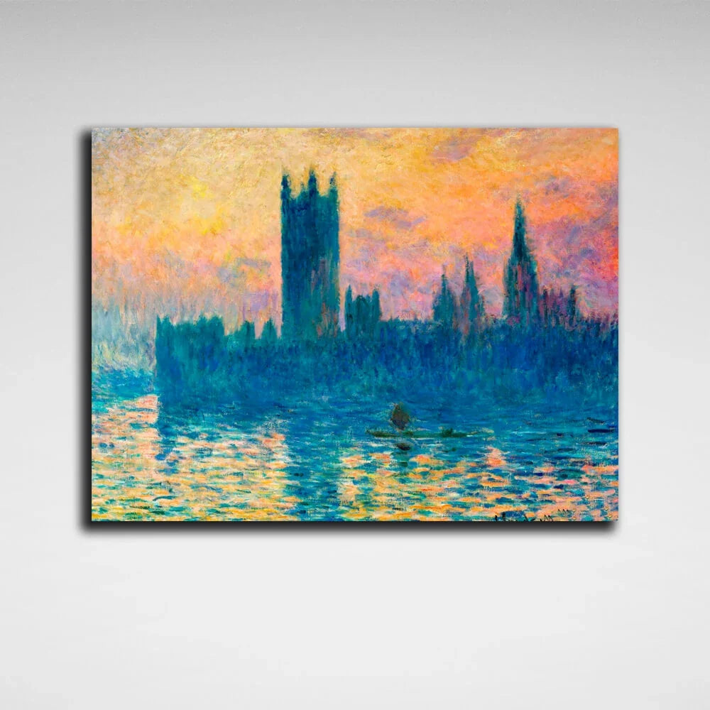 London Parliament Reproduction Canvas Wall Art Print