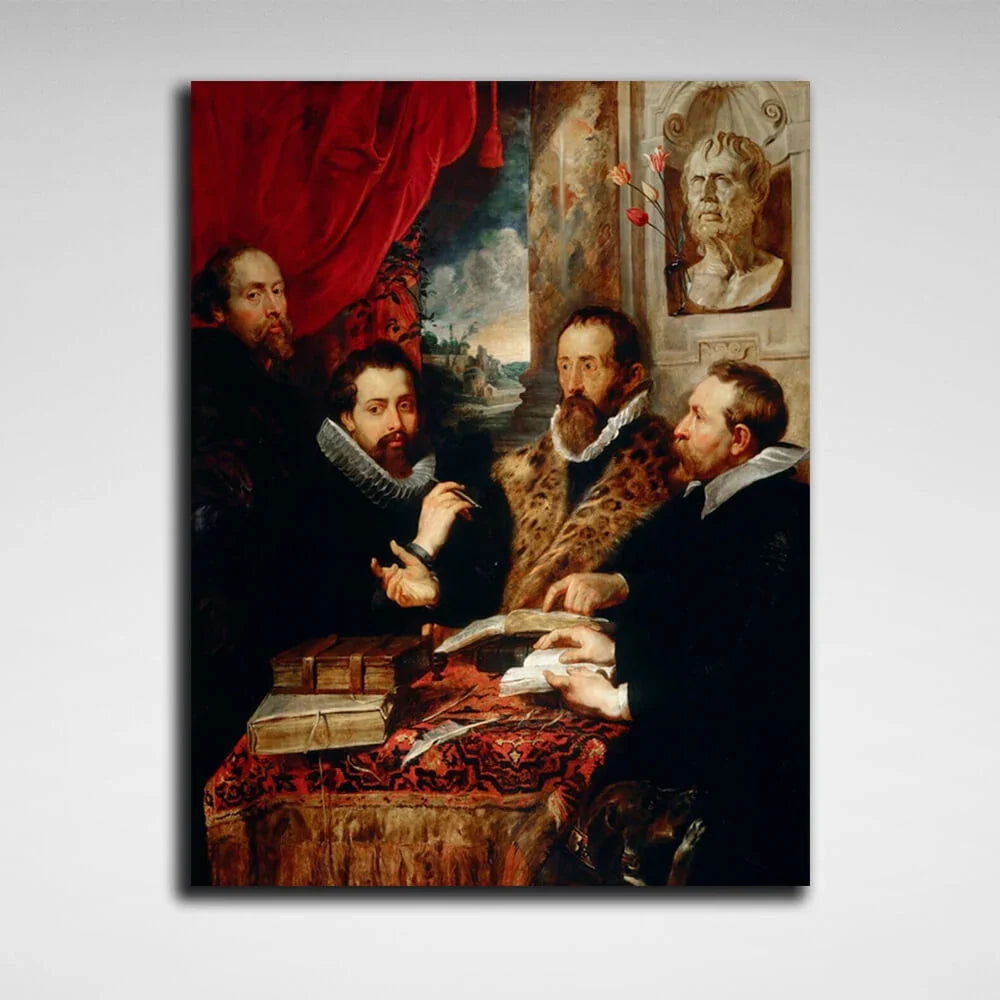 The Four Philosophers Rubens Reproduction Canvas Wall Art Print