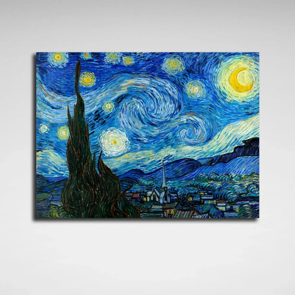 Starry nighte Reproduction Canvas Wall Art Print