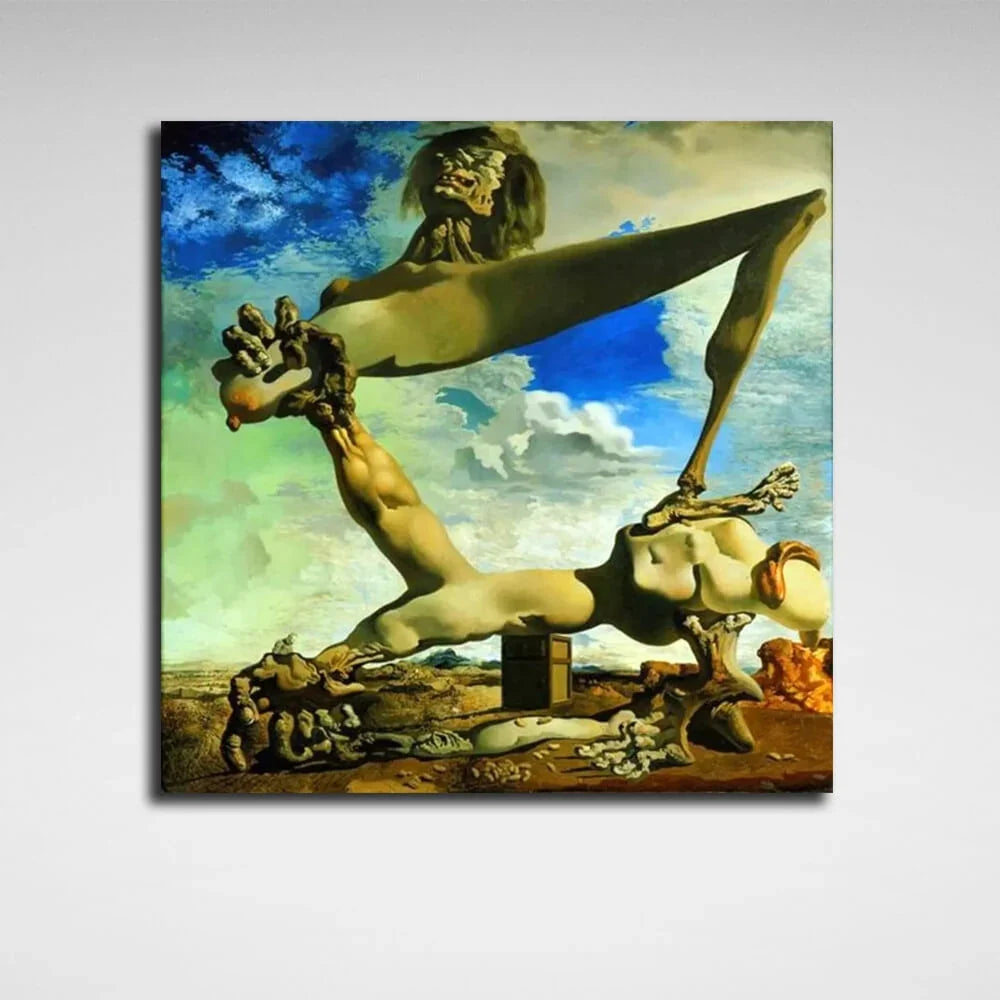 Soft construction with beans Reproduction Canvas Wall Art Print
