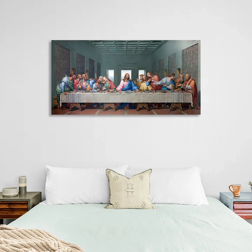 Reproduction The Last Supper original color Reproduction Canvas Wall Art Print