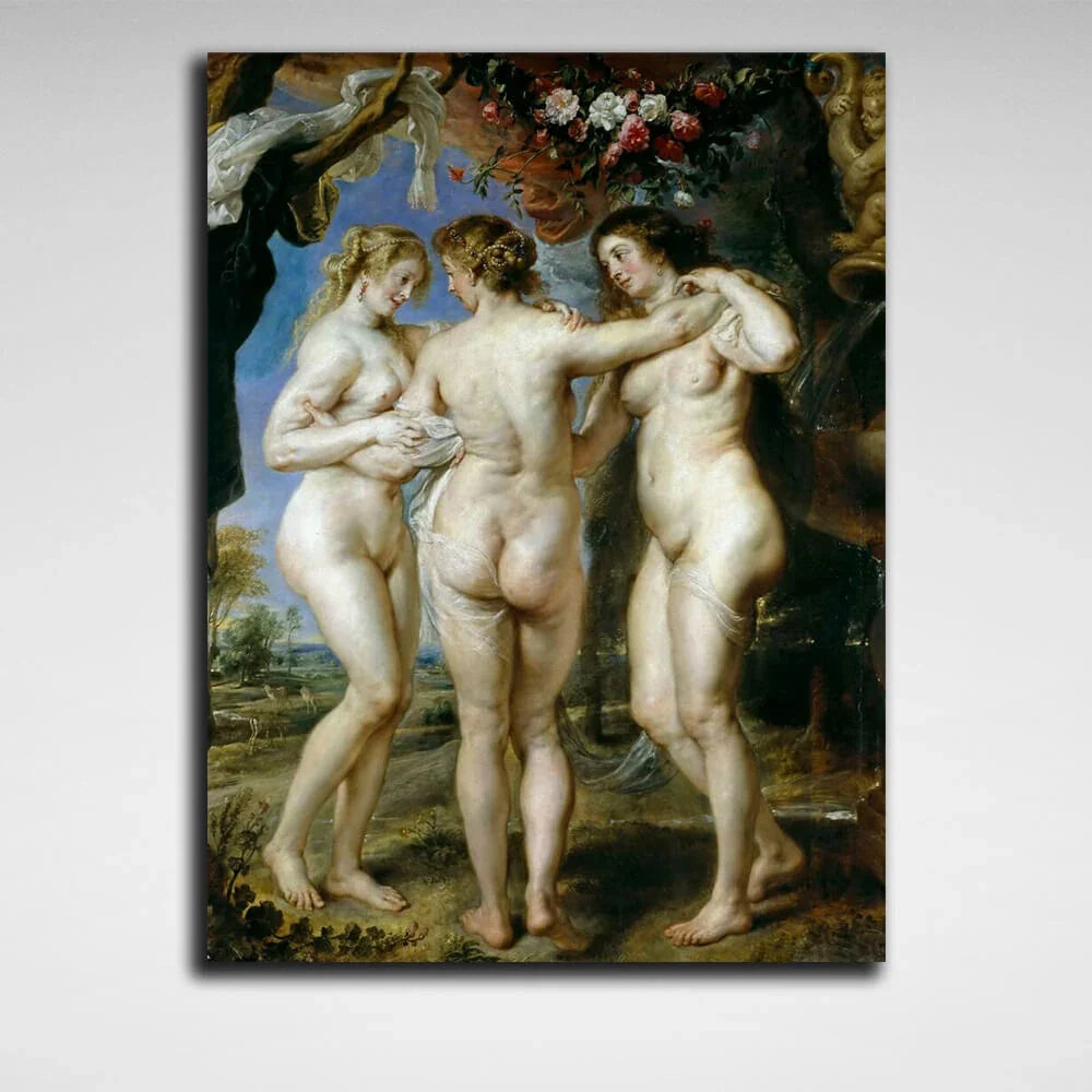 The Three Graces Canvas Wall Art Print