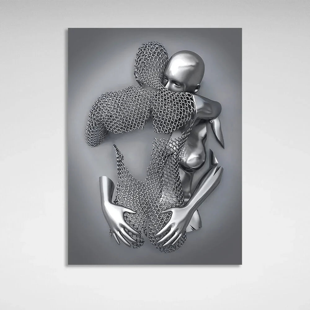 metal statues Canvas Wall Art Print