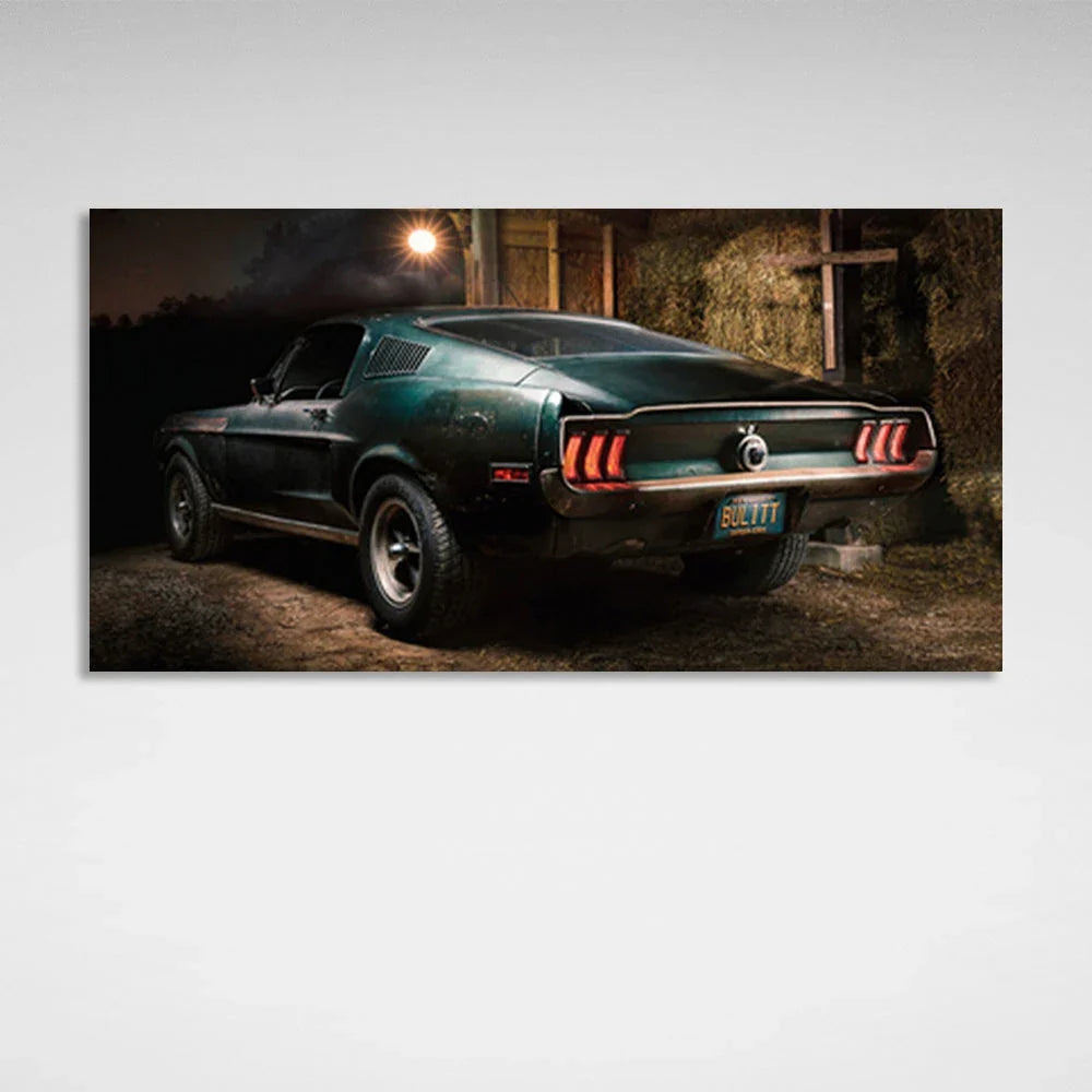 The car in the rock  Canvas Wall Art Print