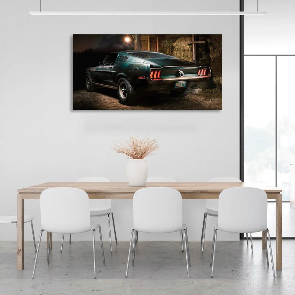 The car in the rock  Canvas Wall Art Print