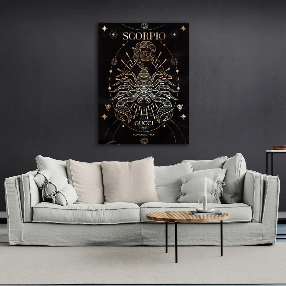 With the zodiac sign Scorpio Canvas Wall Art Print