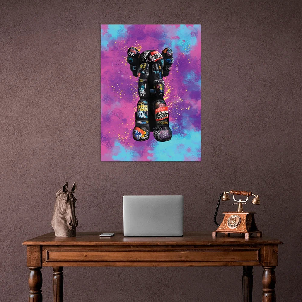 KAWS CANVAS Wall Art Multicolor Version 1