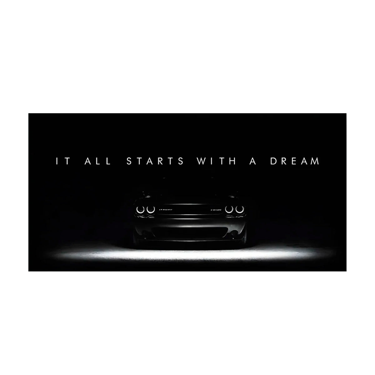 IT ALL STARTS WITH A DREAM DOODGE  CANVAS WALL