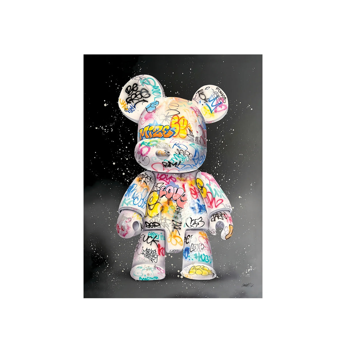 Kaws Сanvas Graffiti Bear Wall Art