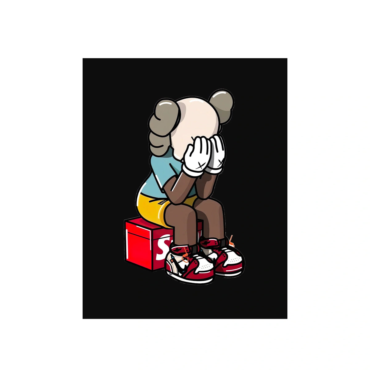 Contemplative KAWS CANVAS Wall Art