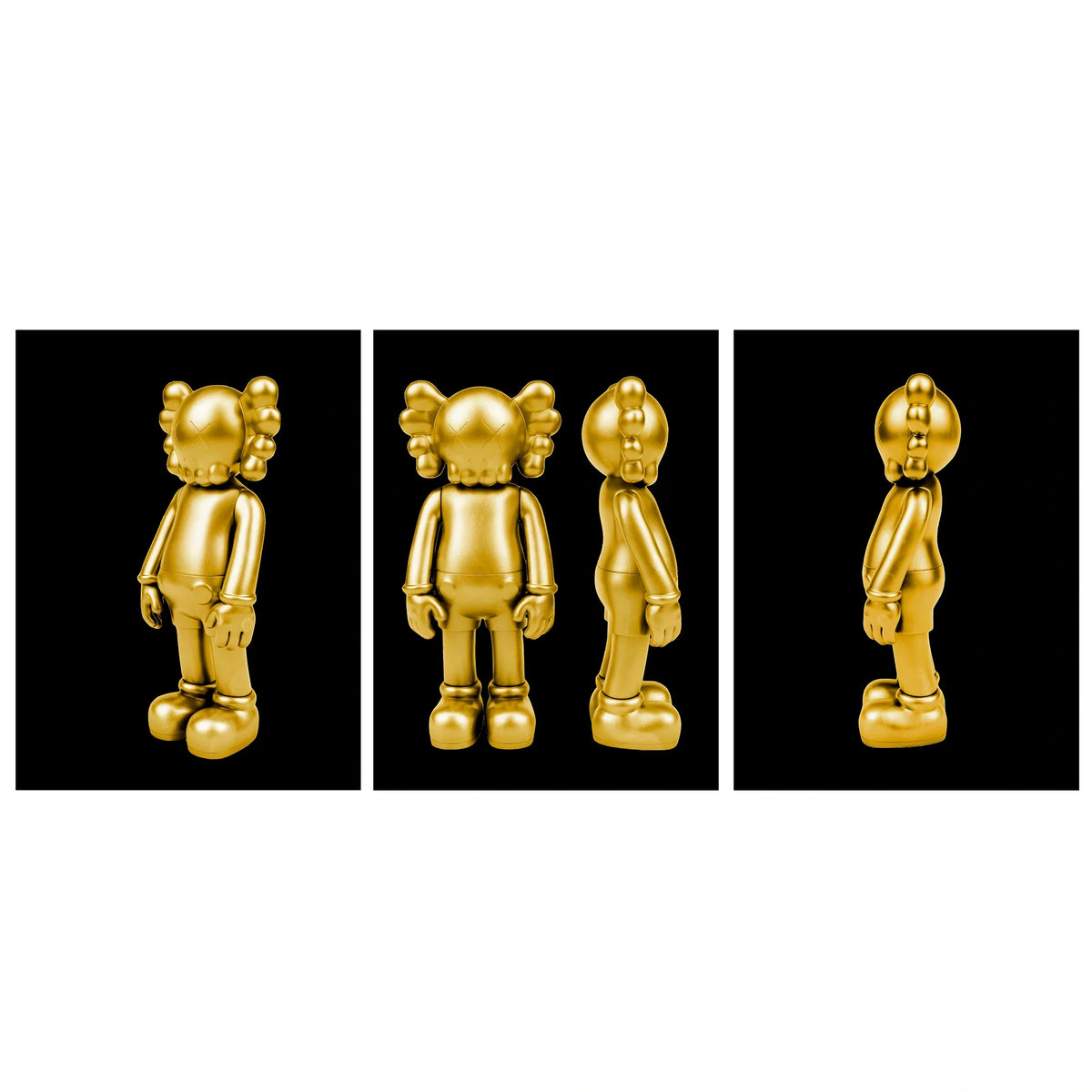 KAWS CANVAS Wall Art Collection: Gold Edition