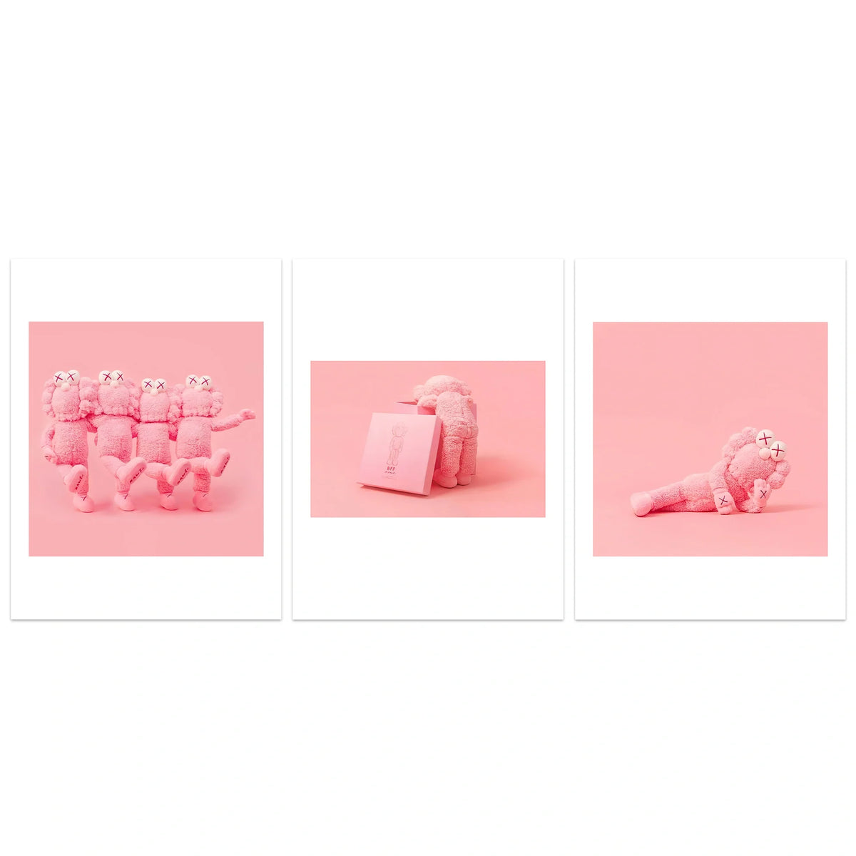 KAWS CANVAS Wall Art Collection: Pink Plush Edition