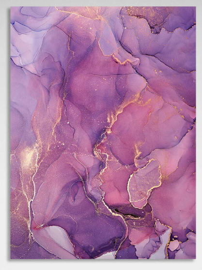 Lilac pink Abstraction Canvas Wall Art Print