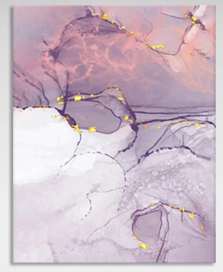 Light purple Abstraction Canvas Wall Art Print